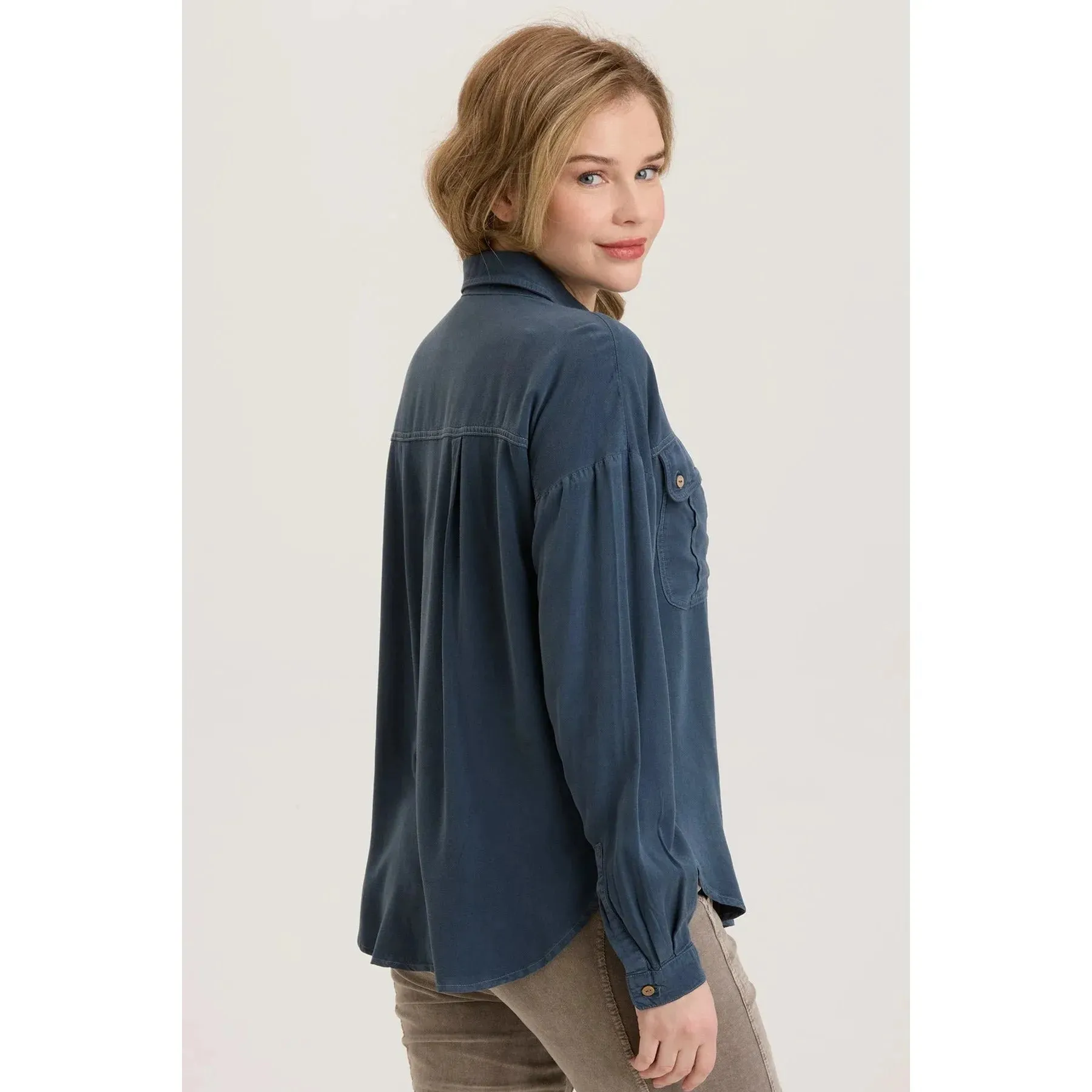 Twill Smithson Button-Up Top