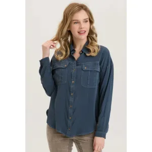 Twill Smithson Button-Up Top