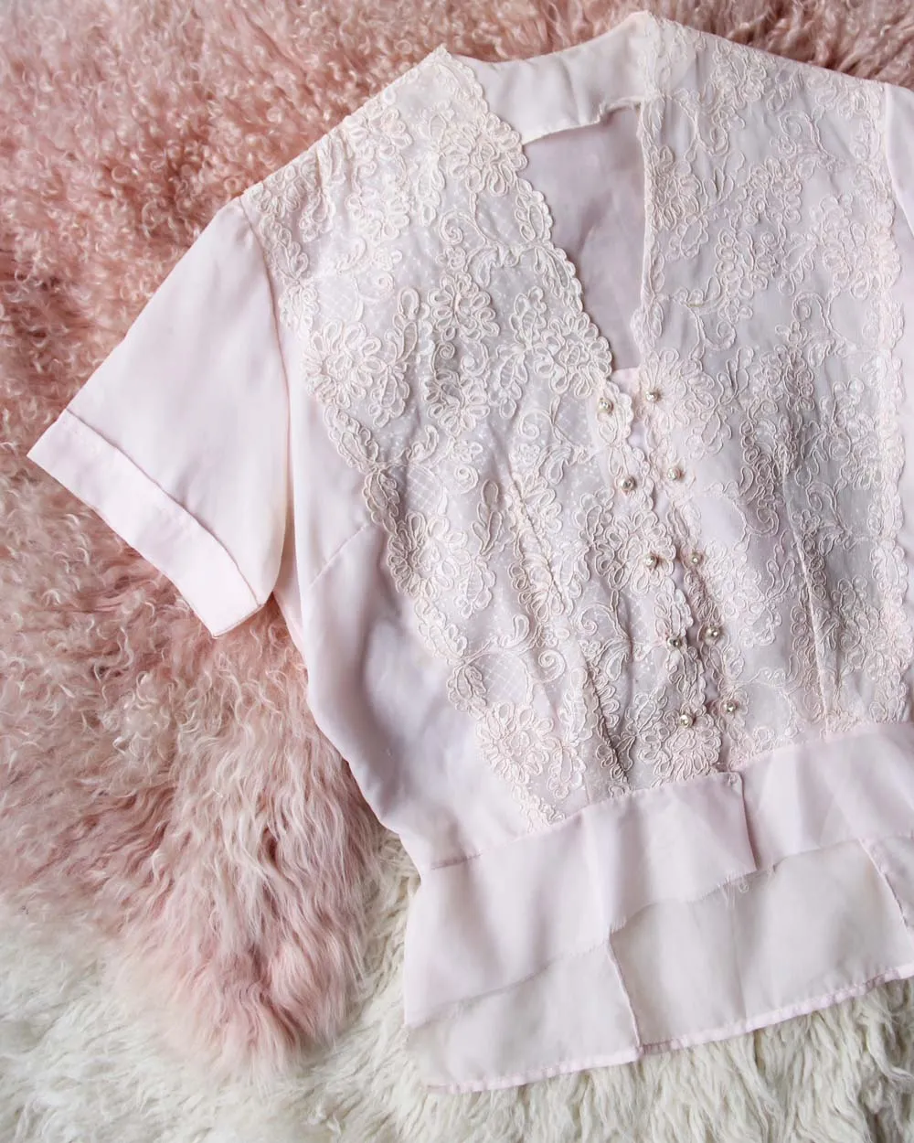 Vintage 1950's French Chiffon Blouse