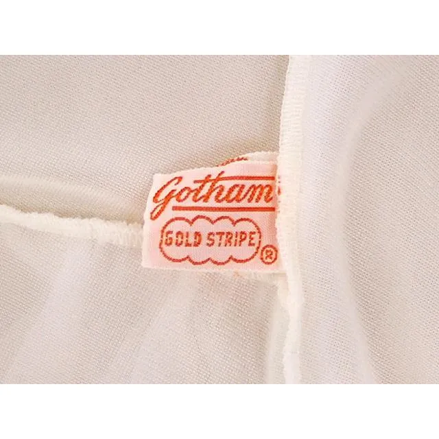 Vintage Nightgown White Sheer Nylon 1950s Gotham Smocked Bodice Sz 36