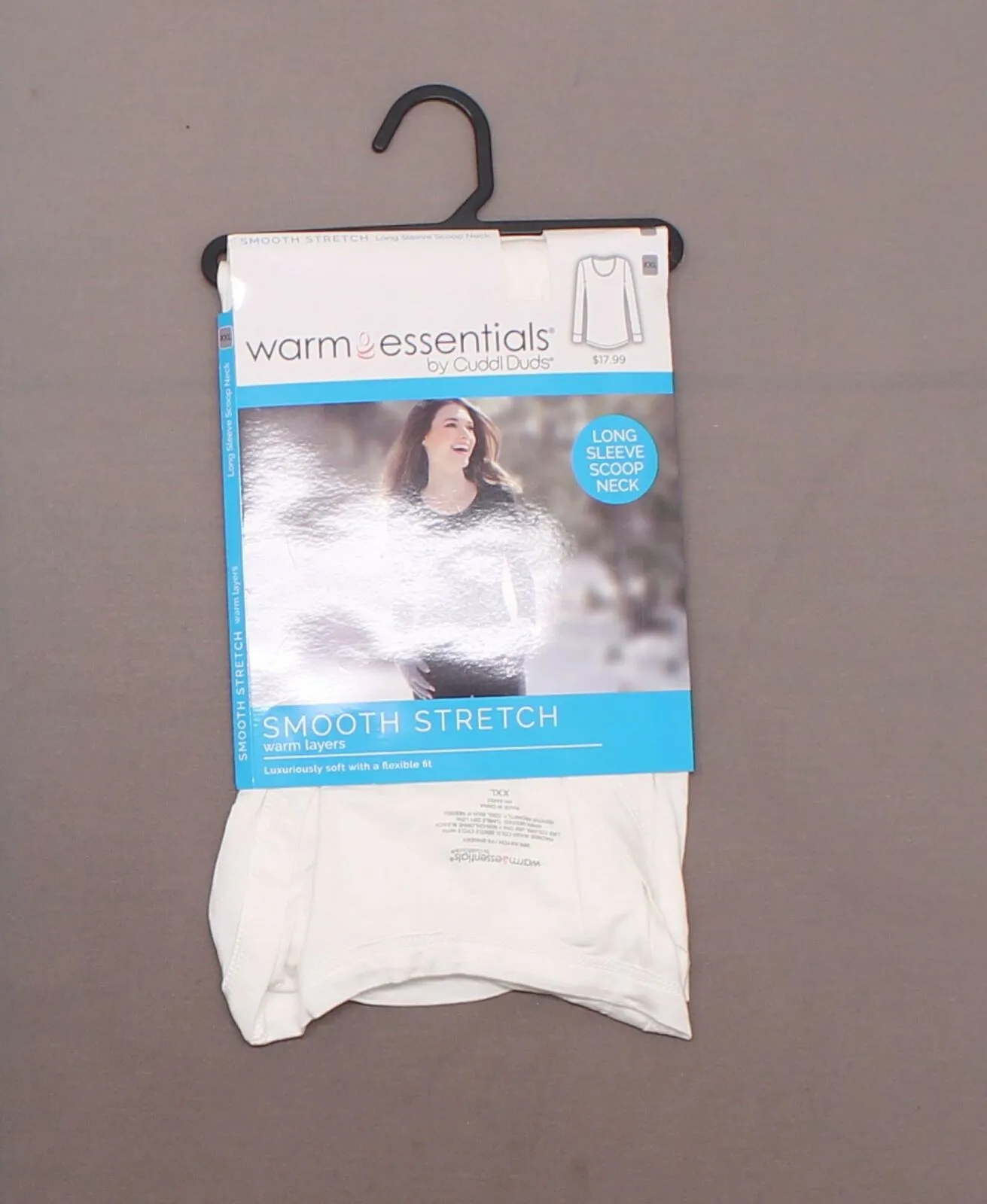 Warm Essentials by Cuddl Duds Women's Smooth Stretch Thermal Scoop Neck Top