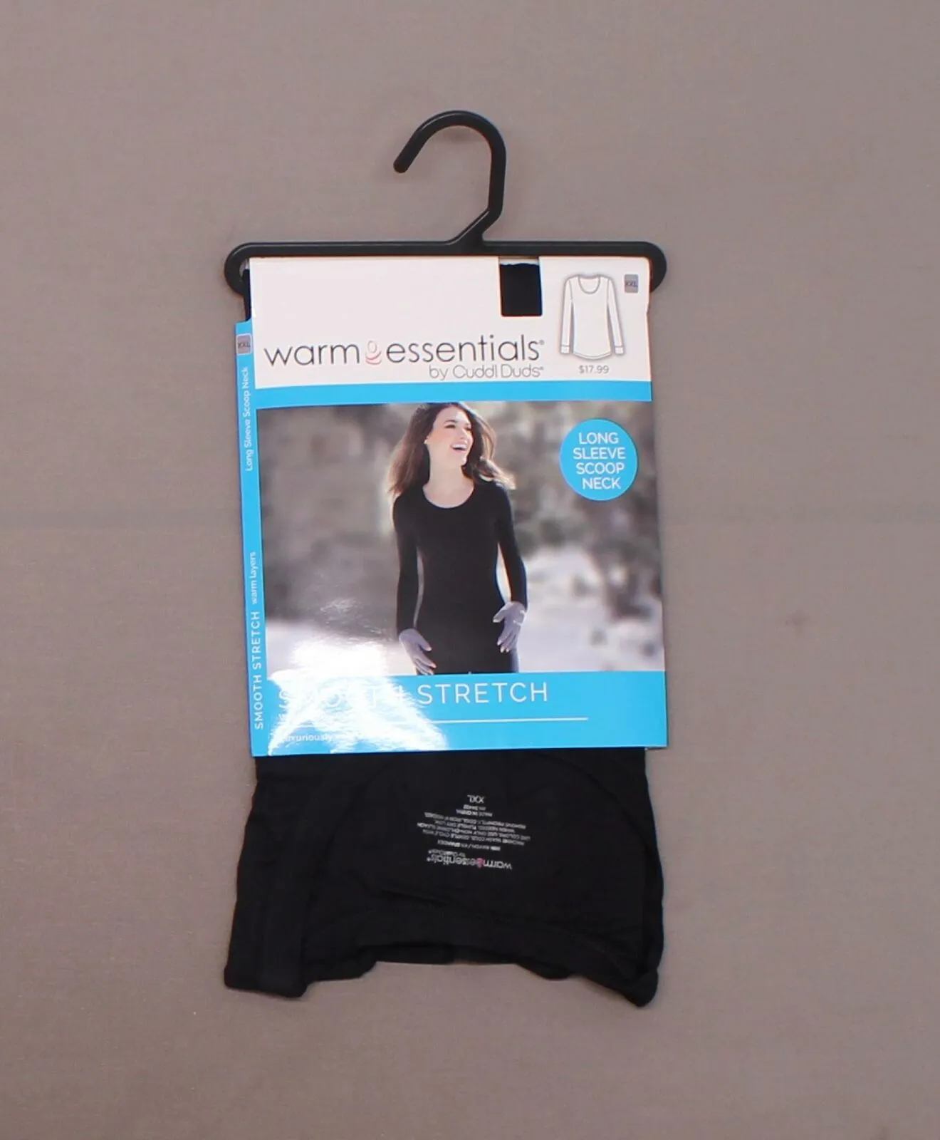 Warm Essentials by Cuddl Duds Women's Smooth Stretch Thermal Scoop Neck Top