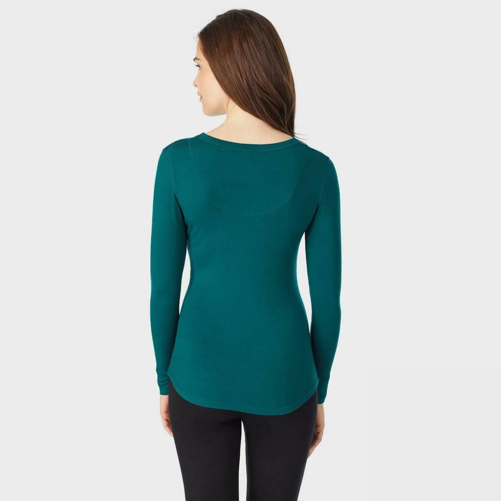 Warm Essentials by Cuddl Duds Women's Smooth Stretch Thermal Scoop Neck Top