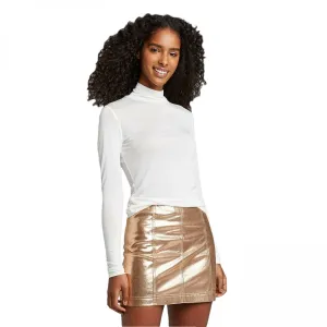 Wild Fable Women's Long Sleeve Mock Turtleneck Tissue T-Shirt