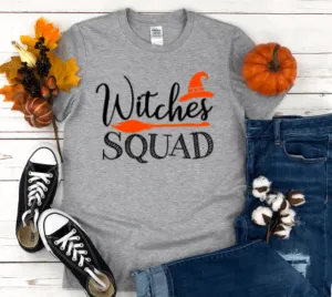 Witches Squad Halloween Gray Short Sleeve Unisex T-shirt