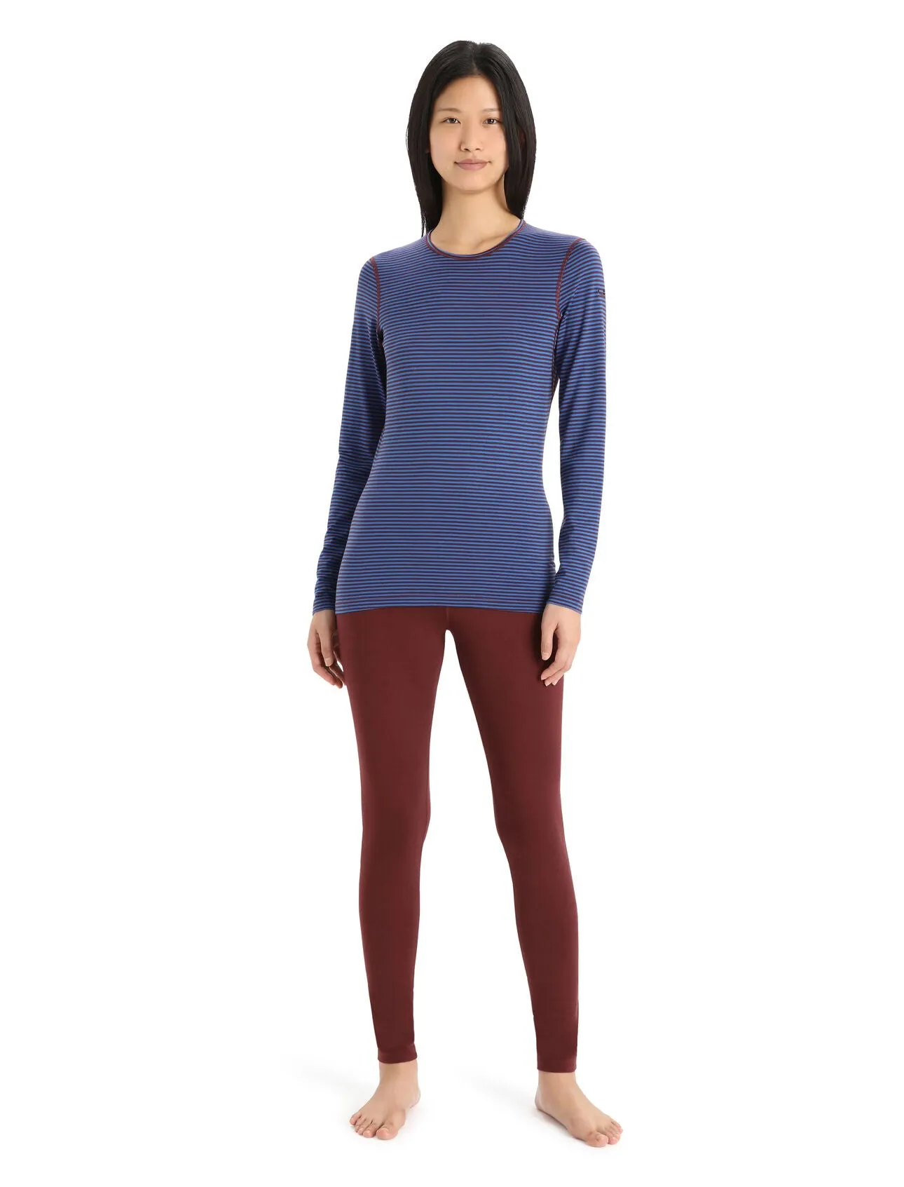 WOMEN'S 200 OASIS LONG SLEEVE CREW - LAZURITE/ESPRESSO