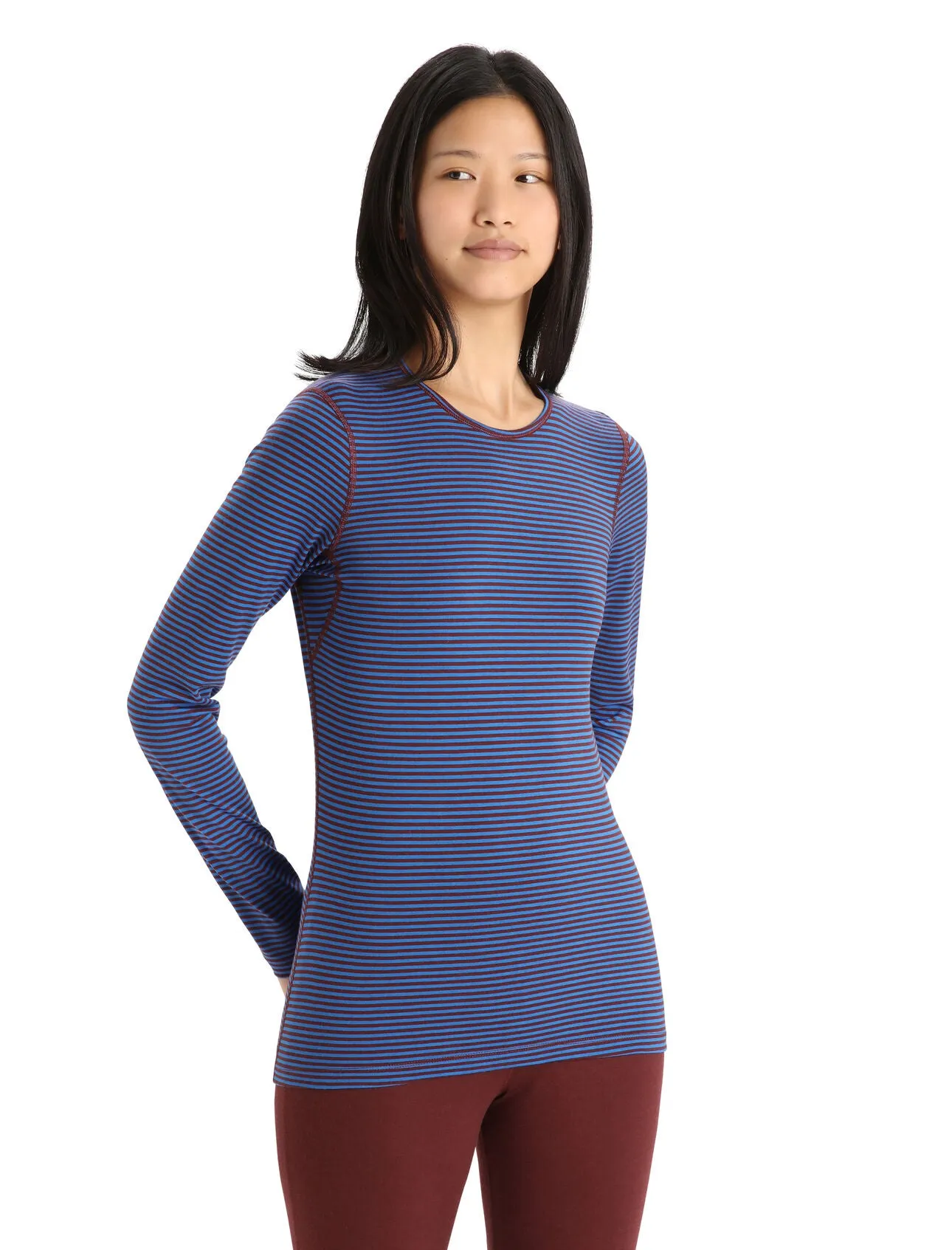 WOMEN'S 200 OASIS LONG SLEEVE CREW - LAZURITE/ESPRESSO