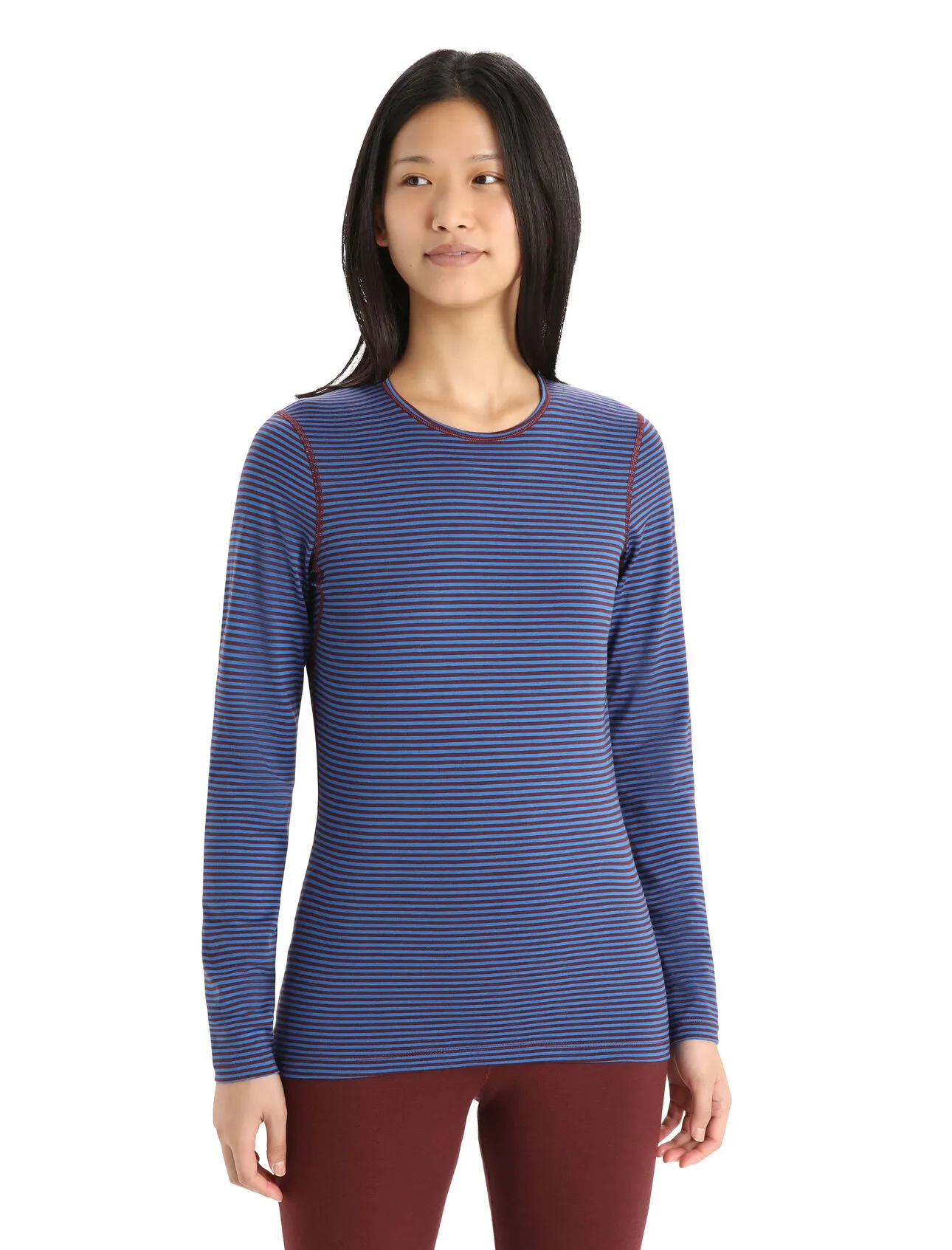 WOMEN'S 200 OASIS LONG SLEEVE CREW - LAZURITE/ESPRESSO