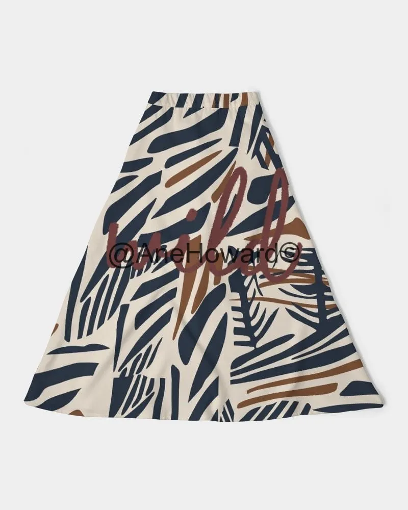 Women's A-Line Midi Skirt Go Wild
