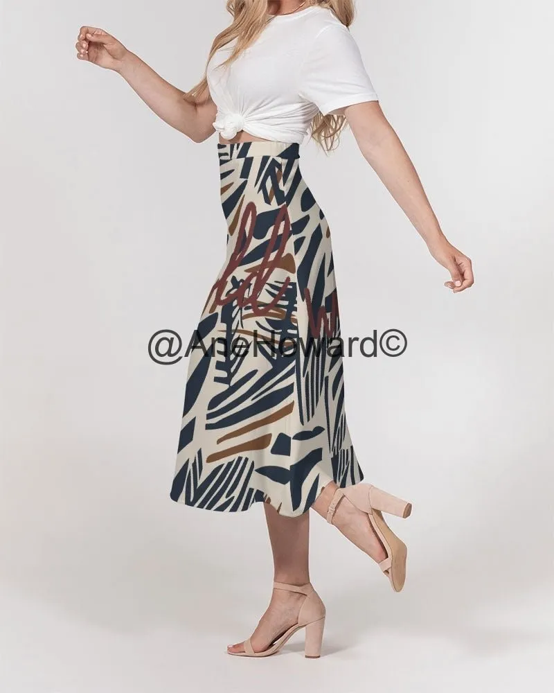 Women's A-Line Midi Skirt Go Wild