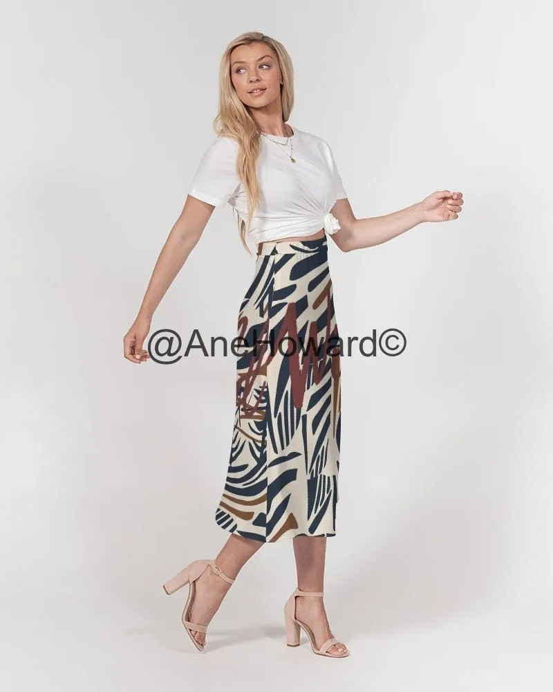 Women's A-Line Midi Skirt Go Wild