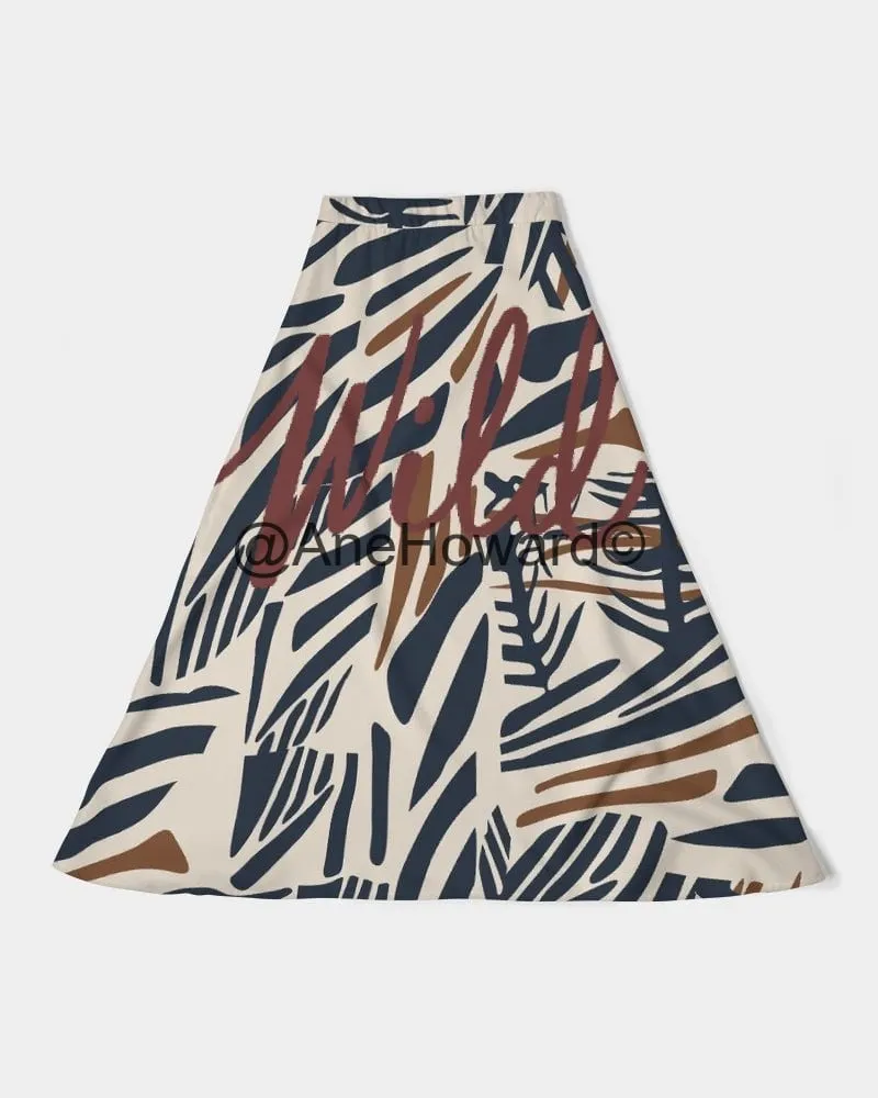 Women's A-Line Midi Skirt Go Wild