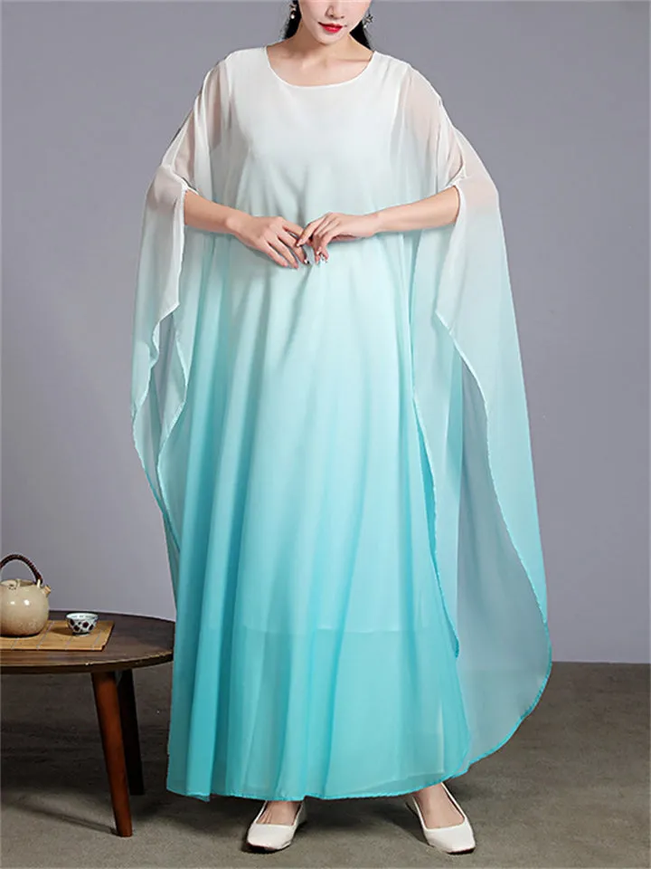 Women's Ancient Style Cosplay Flowy Chiffon Fairy Dress