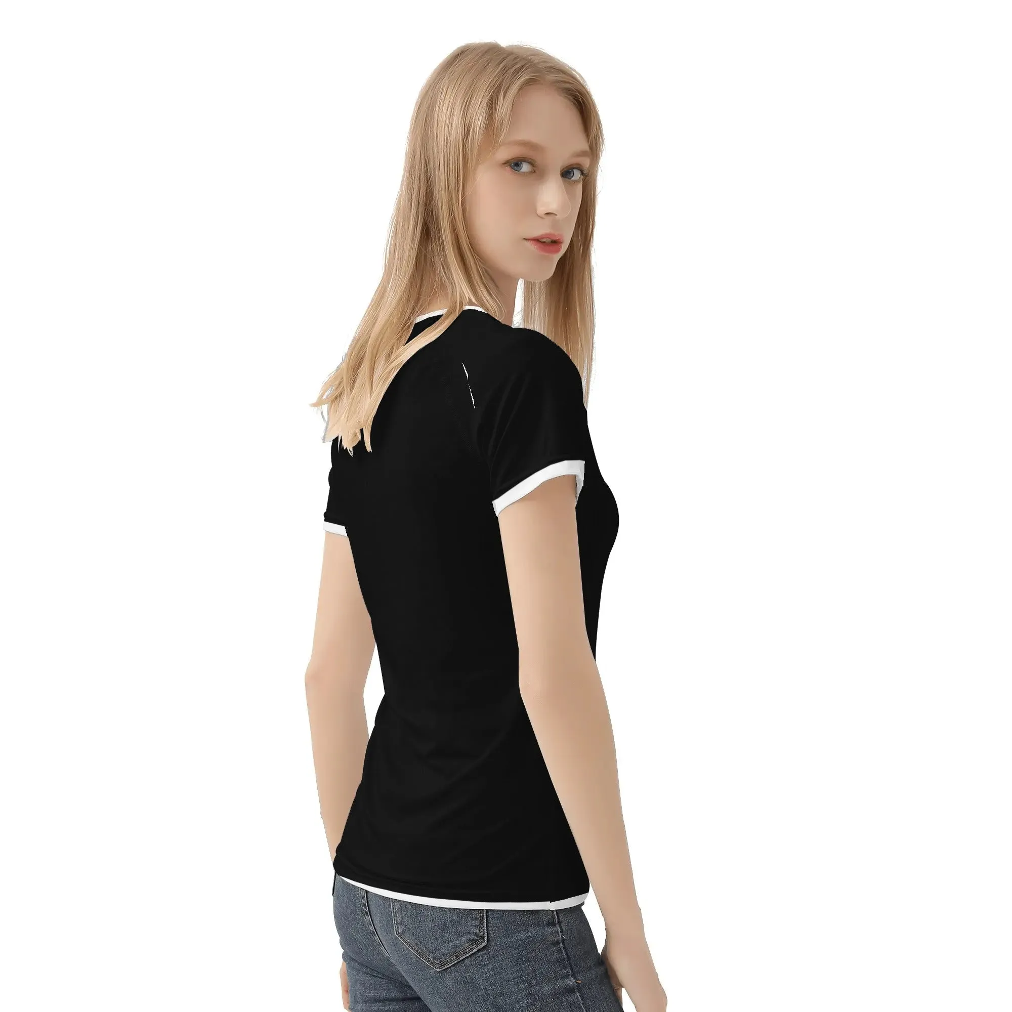 Women's Black & White Kiss of Death Graphic Tee