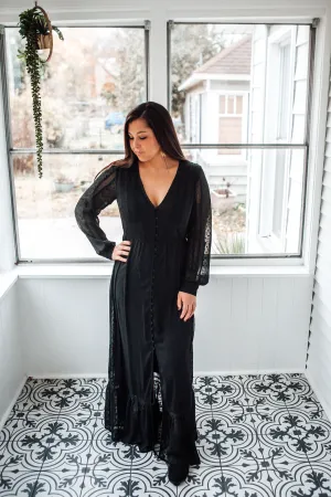 Women's Boho Button Up Maxi Dress *FINAL SALE*