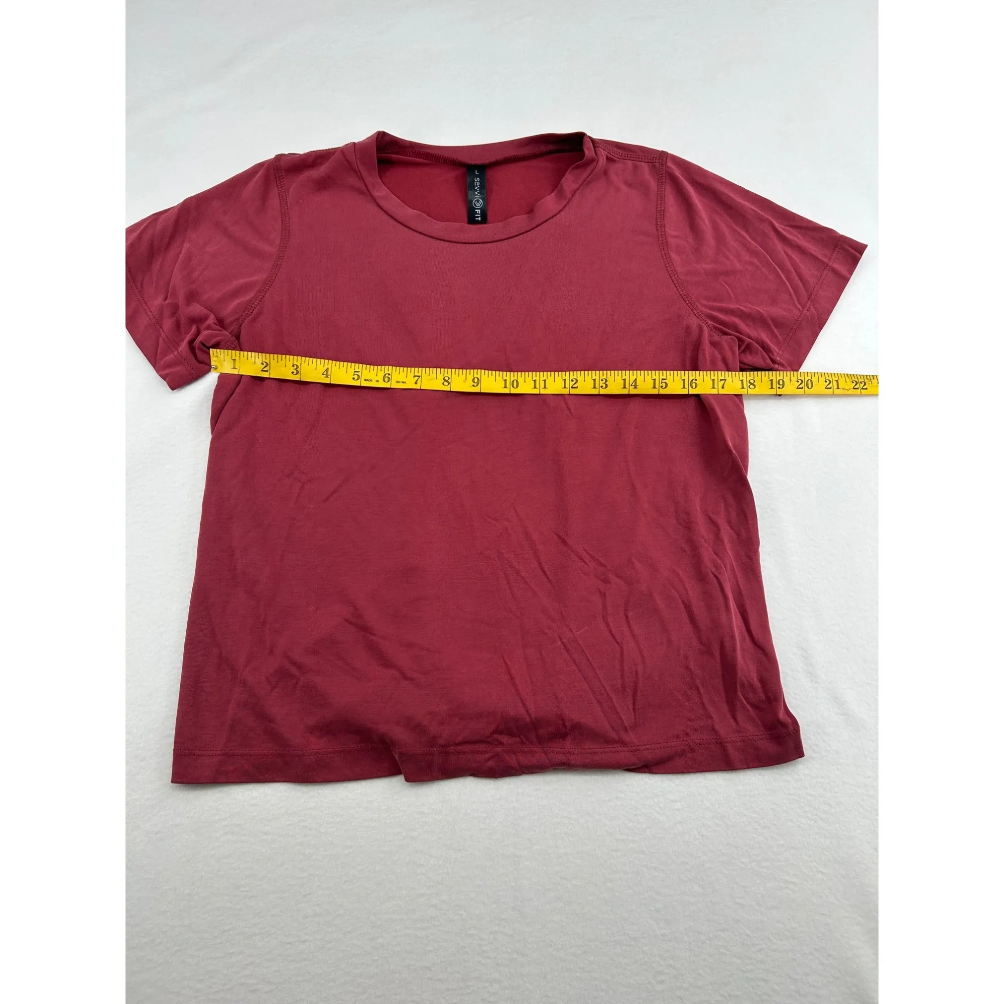 Womens Burgundy Open-Back Tie T-Shirt #6429
