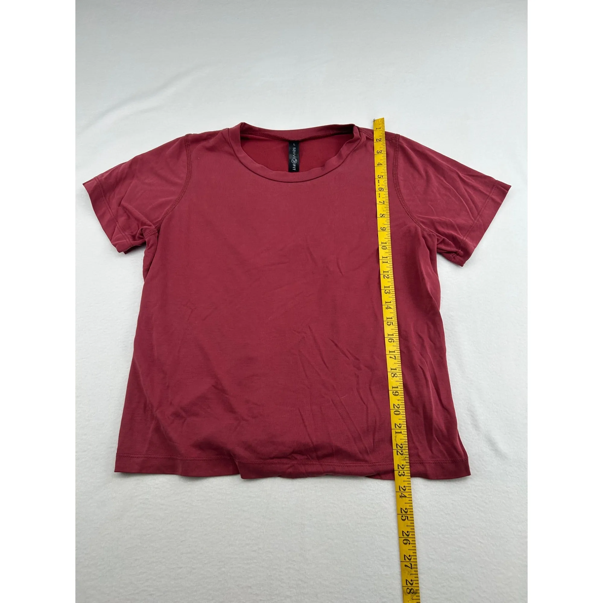 Womens Burgundy Open-Back Tie T-Shirt #6429
