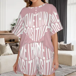 Women's Button String Short Pajama Sets