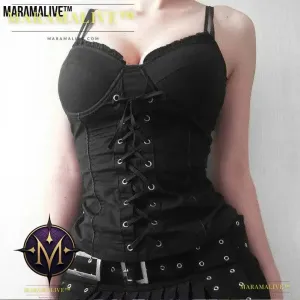 Women's Gothic Short Vest With Spaghetti Straps