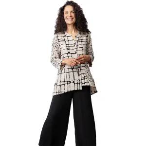 Women's Habitat Mixed Arty 3/4 Sleeve Tunic Stone/Confetti