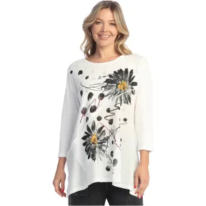 Women's Jess & Jane Long Sleeve White Retro
