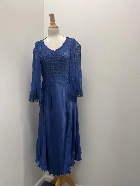 Women's Komarov | Chiffon Dress with Matching Jacket | Navy Blue