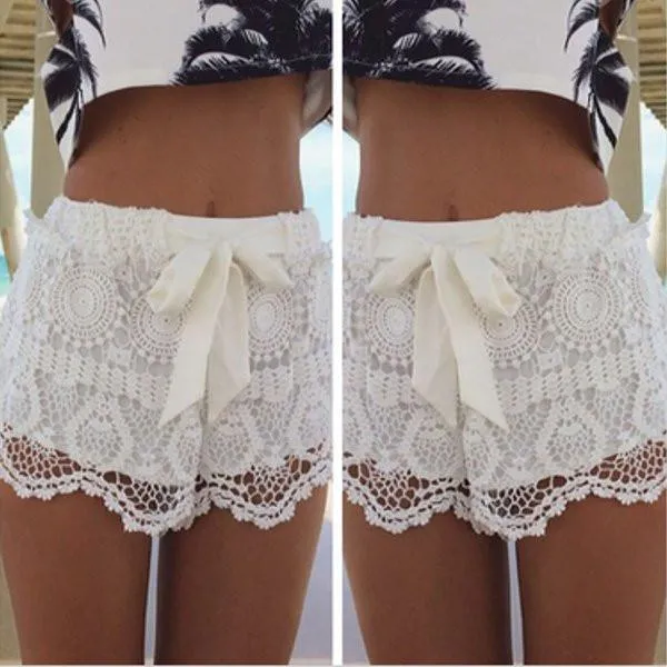 Women's Lace Crochet Shortys