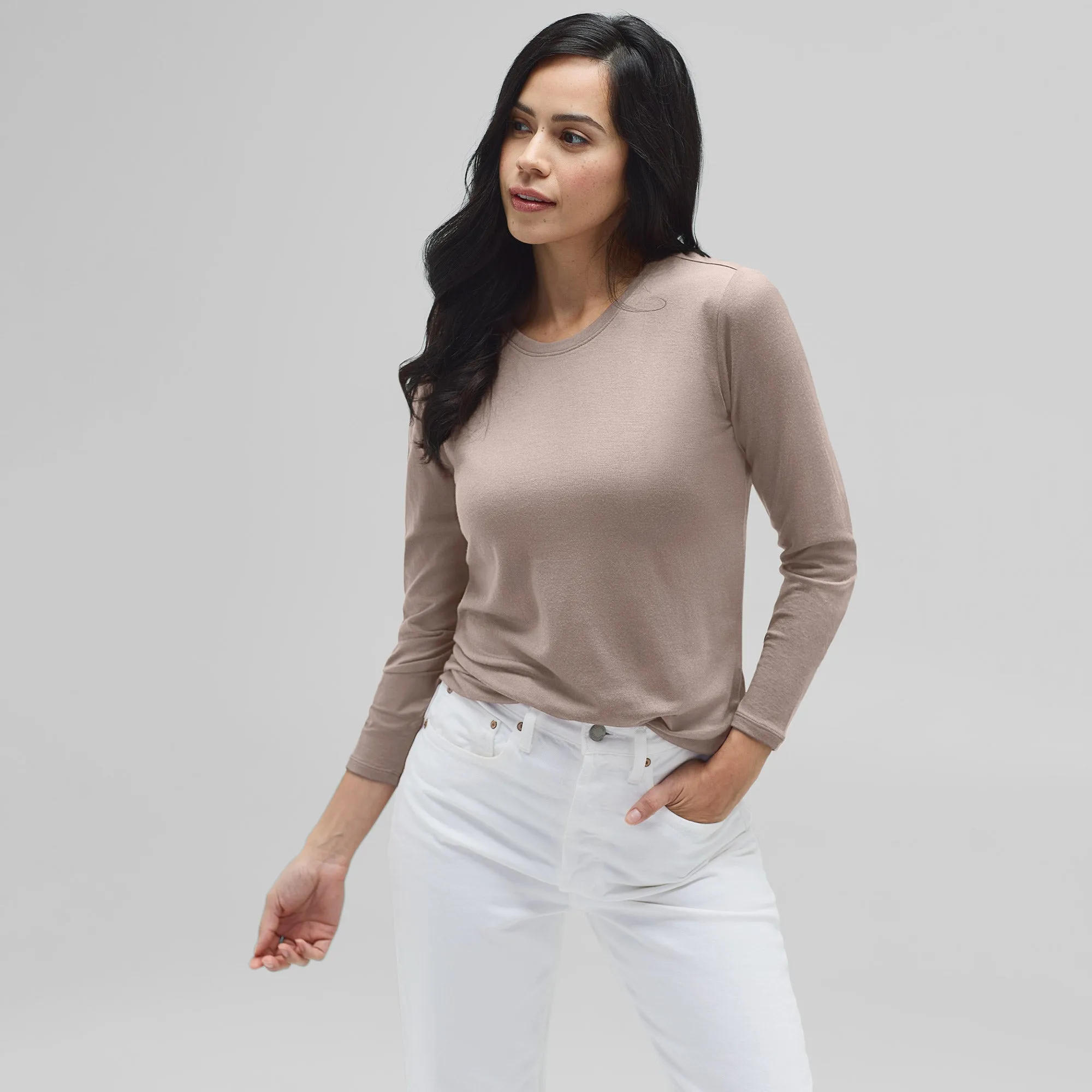 Women's Long Sleeve Merino Crew