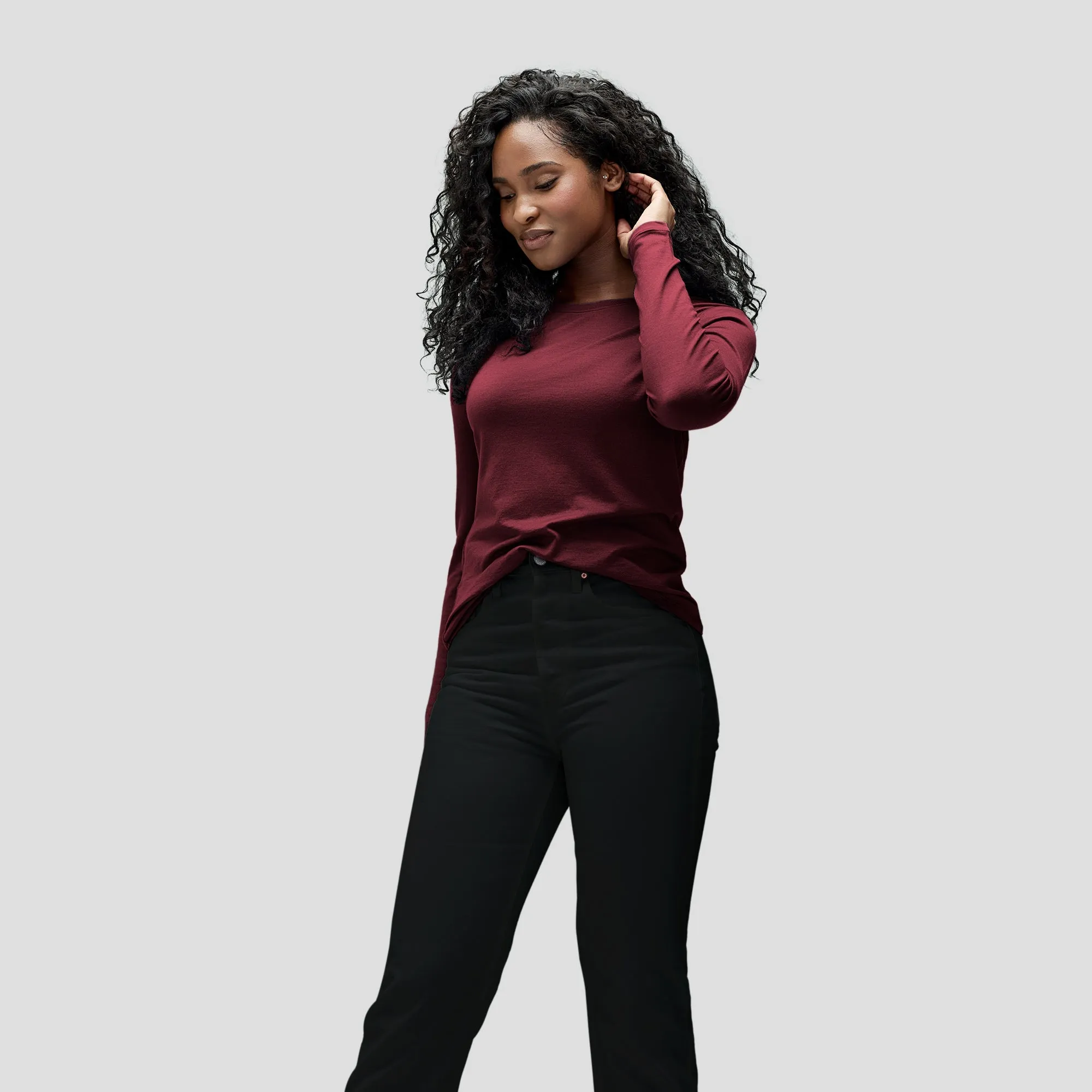 Women's Long Sleeve Merino Crew