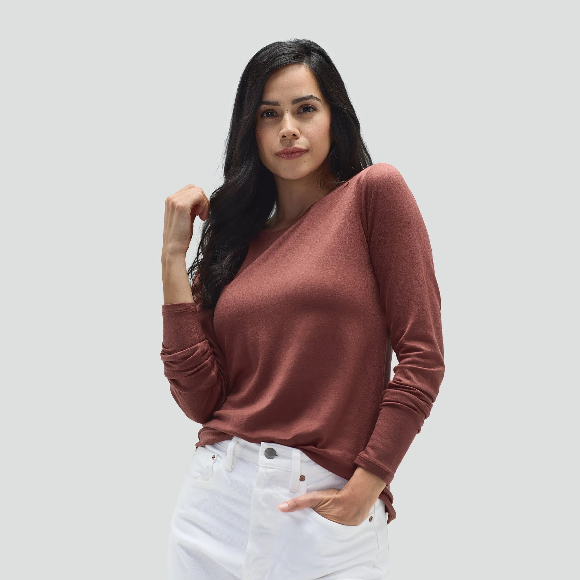 Women's Long Sleeve Merino Crew