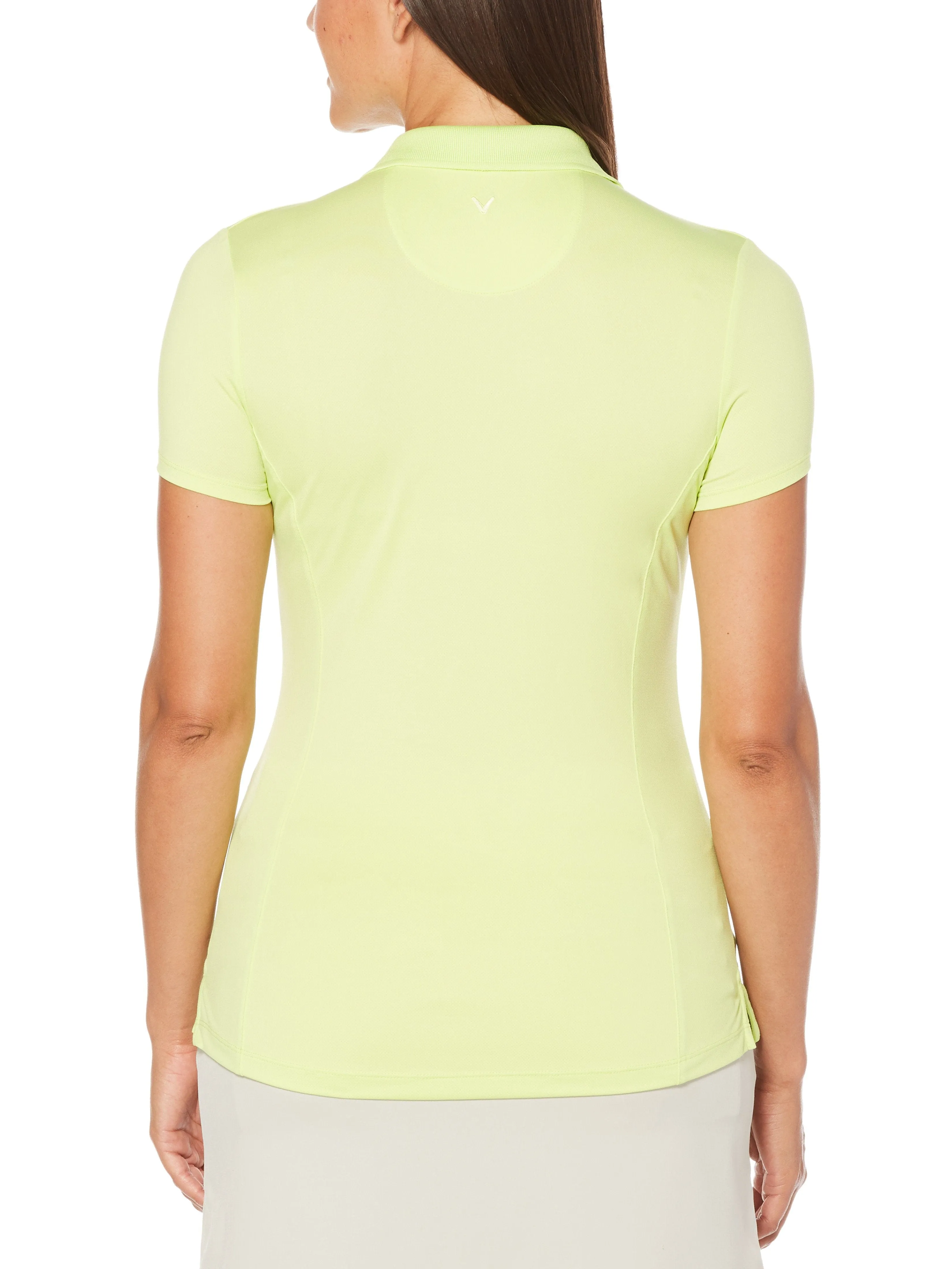 Womens Micro Hex Solid Polo
