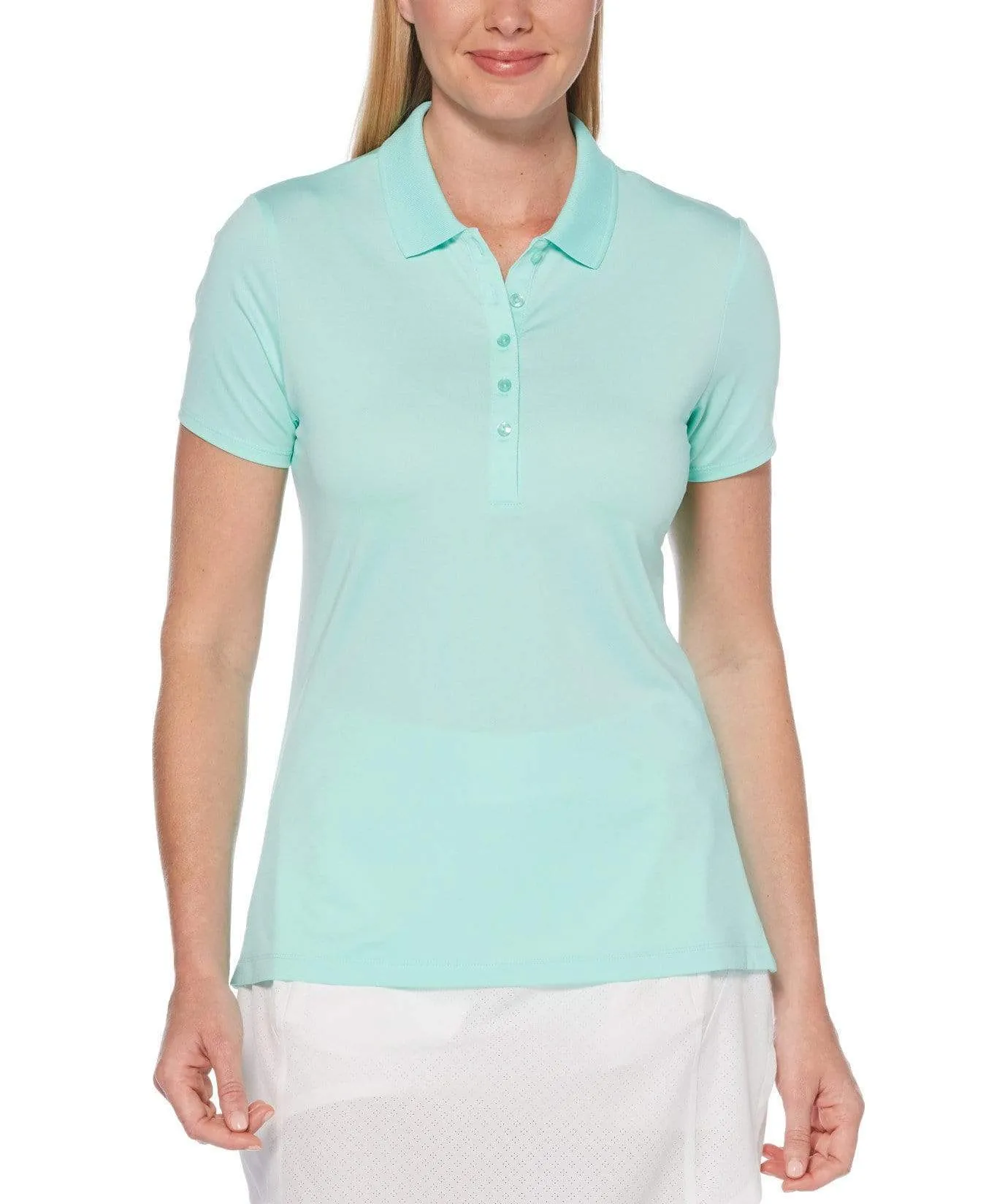 Womens Micro Hex Solid Polo