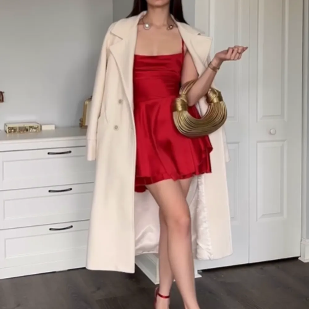 Women's Satin A-Pulse Dress