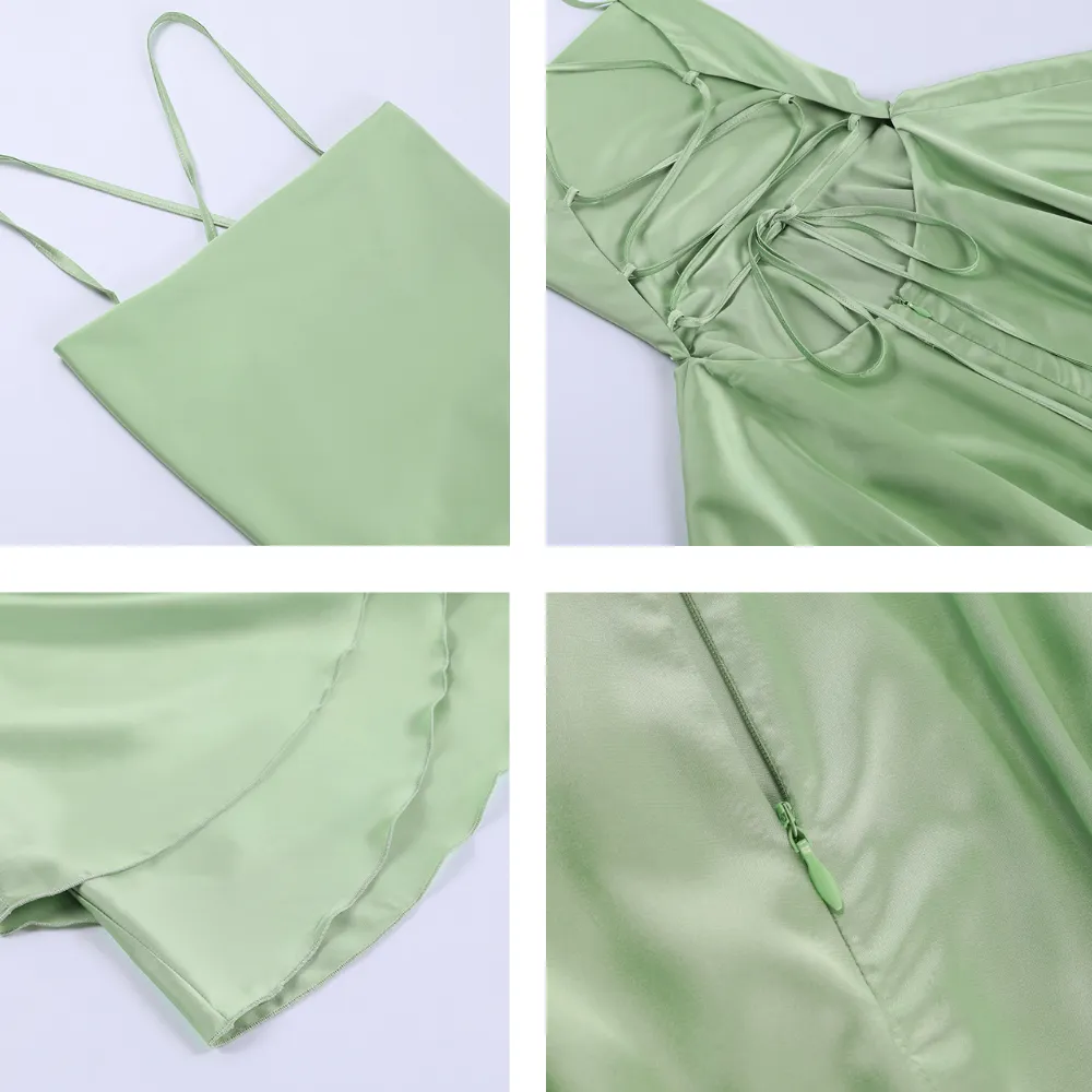 Women's Satin A-Pulse Dress
