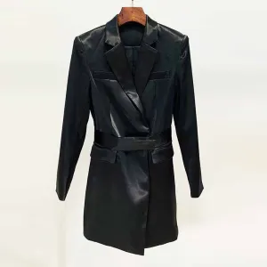 Women's Satin Dresses Jackets Waistband Satin Dress Coat