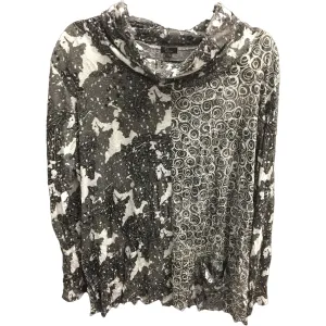 Women's Shana Apparel Crinkle Mix Media Cowl Neck Black