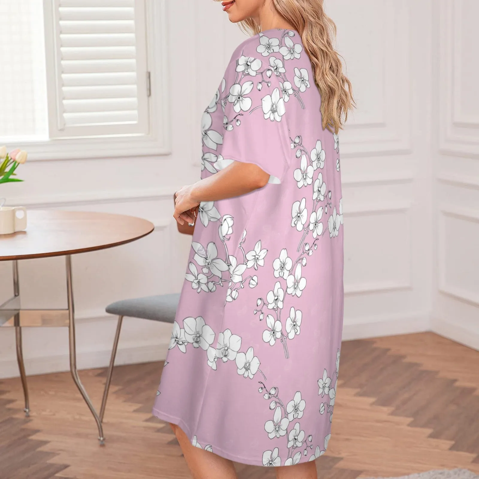 Women's Short Sleeve Button Nightdresses