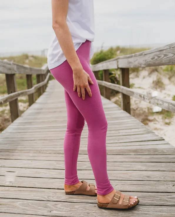 Women's Soft 100% Cotton Petite Leggings | Navy