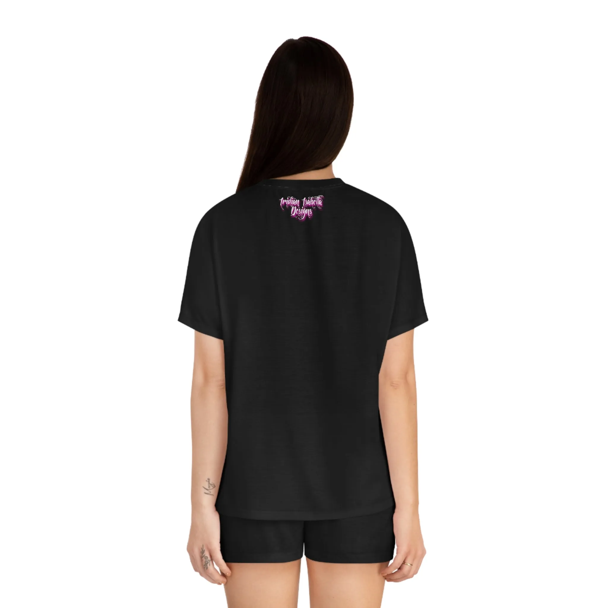 Women's Top Hat Tom Cat Graphic Art Short Pajama Set