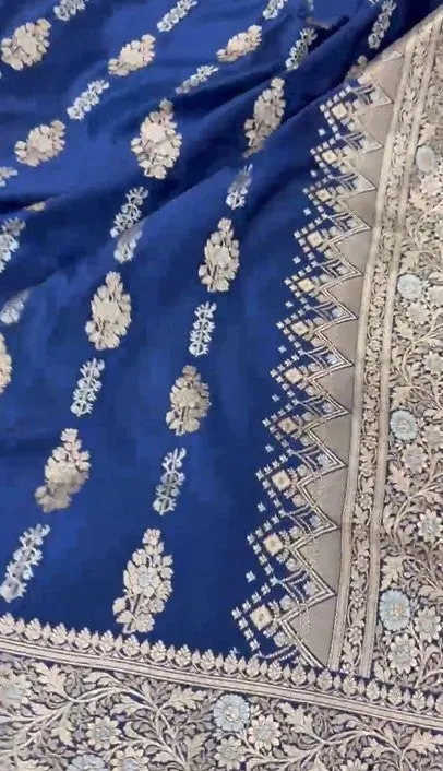 Women's Traditional Handloom Inspired Pure Mashru Silk Gradient Dual Color Shade Saree