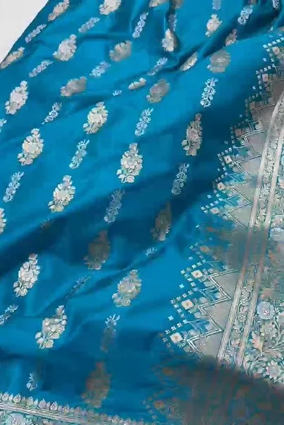 Women's Traditional Handloom Inspired Pure Mashru Silk Gradient Dual Color Shade Saree
