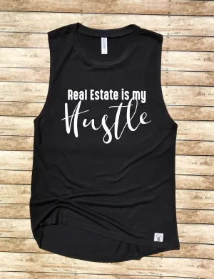 Yoga Tank - Real Estate Is My Hustle Shirt  - Fitness Shirt - Gym Shirt - Workout T Shirt - Funny Gym Funny Workout Shirt