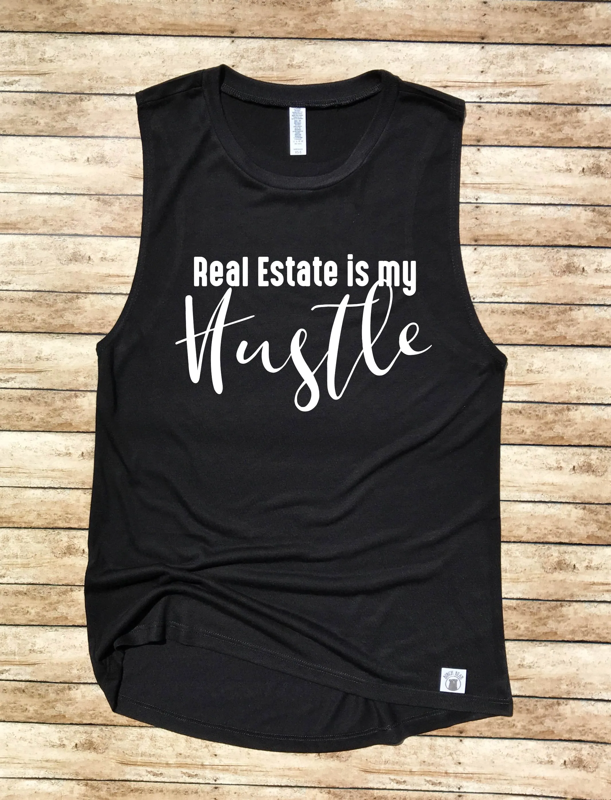 Yoga Tank - Real Estate Is My Hustle Shirt  - Fitness Shirt - Gym Shirt - Workout T Shirt - Funny Gym Funny Workout Shirt