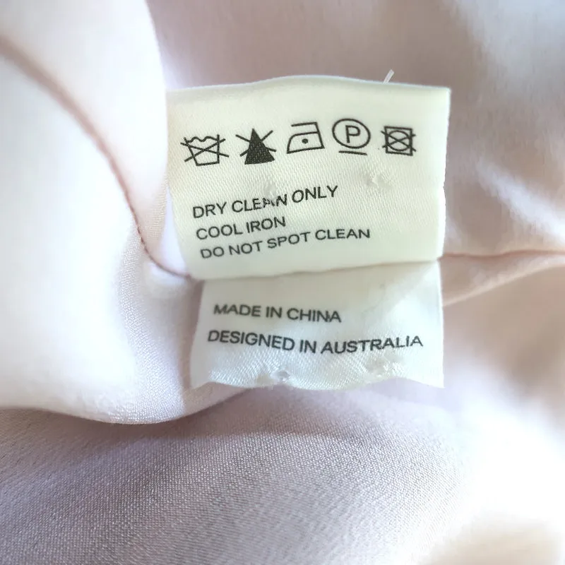 Zimmermann Ruffled Midi Skirt Gold/Light Pink Striped Satin Twill Size 1